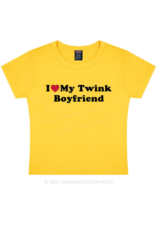 I Love My Twink BF Pride Y2K Baby Tee Cherrykitten