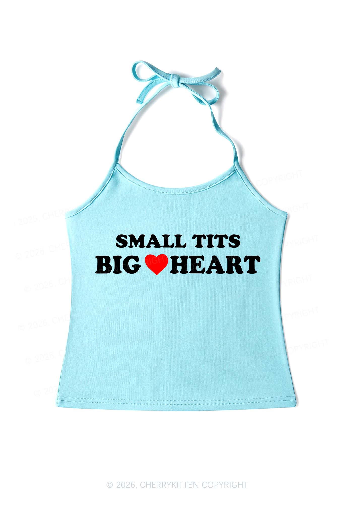Small But Big Heart Y2K Halter Neck Cami Cherrykitten