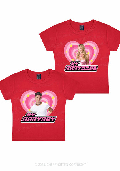 Custom Photo My Baby Y2K Valentine's Day Baby Tee Cherrykitten