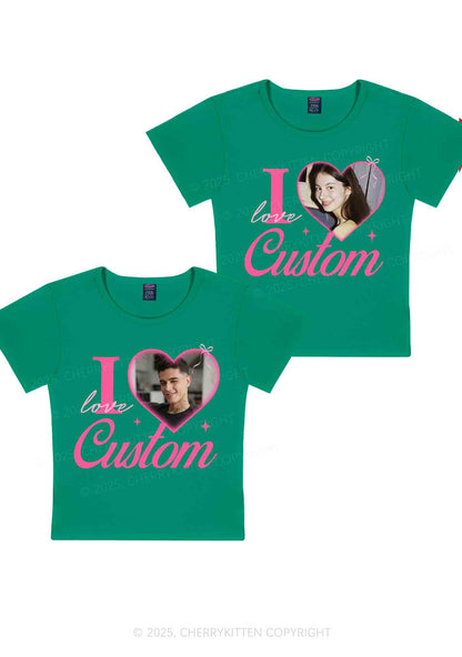 I Love Custom Y2K Valentine's Day Baby Tee Cherrykitten