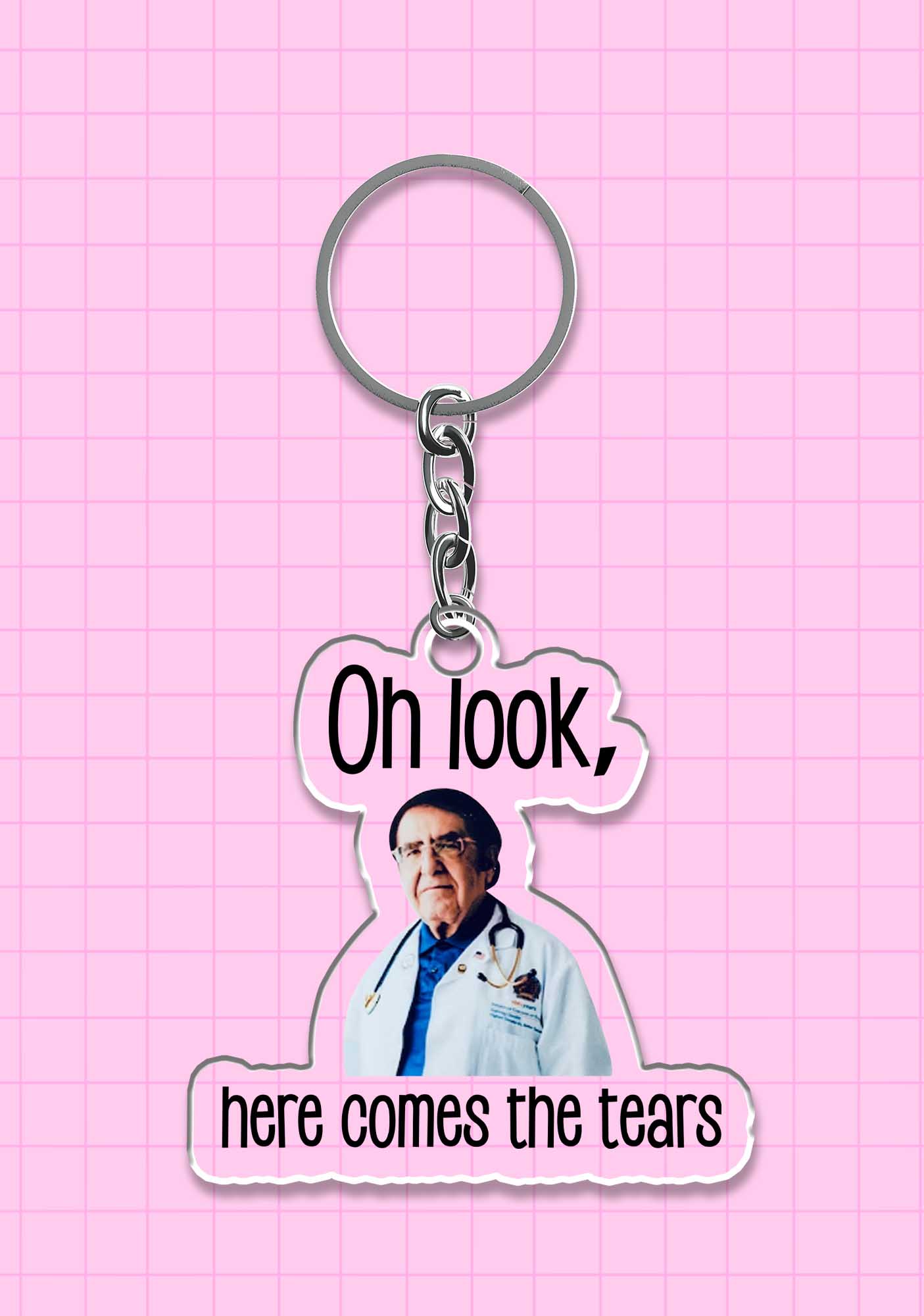 Here Comes The Tears 1Pc Y2K Keychain Cherrykitten