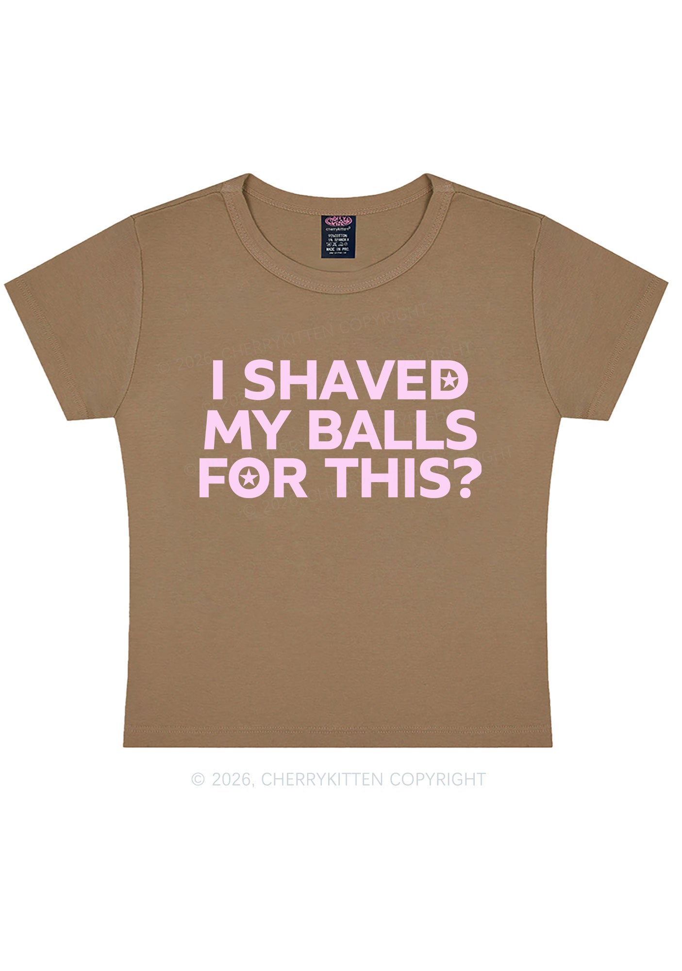 Shaved My Balls For This Y2K Baby Tee Cherrykitten