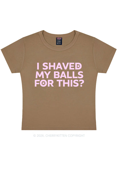 Shaved My Balls For This Y2K Baby Tee Cherrykitten