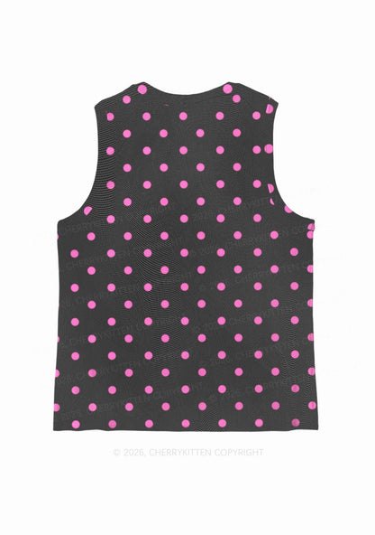Pink Cxxt Horse Y2K Mesh Muscle Tank Cherrykitten