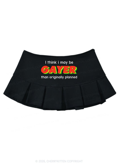 I May Be Gayer Pride Y2K Mini Pleated Skirts Cherrykitten