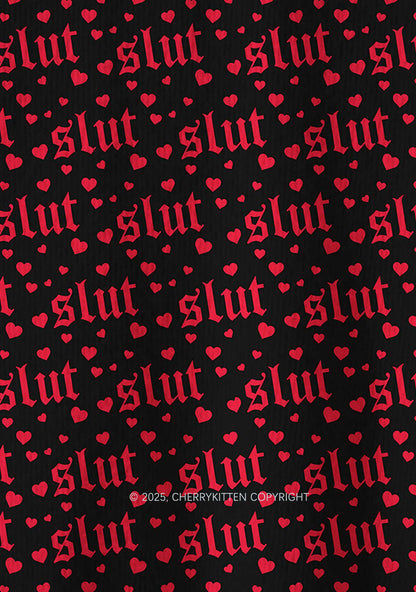 Black Slxt Y2K Christmas Knit Sweatshirt Cherrykitten