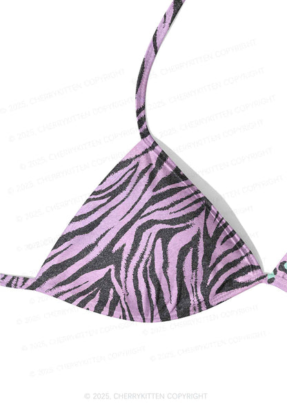 Zebra And Leopard Y2K Print Bikini Set Cherrykitten