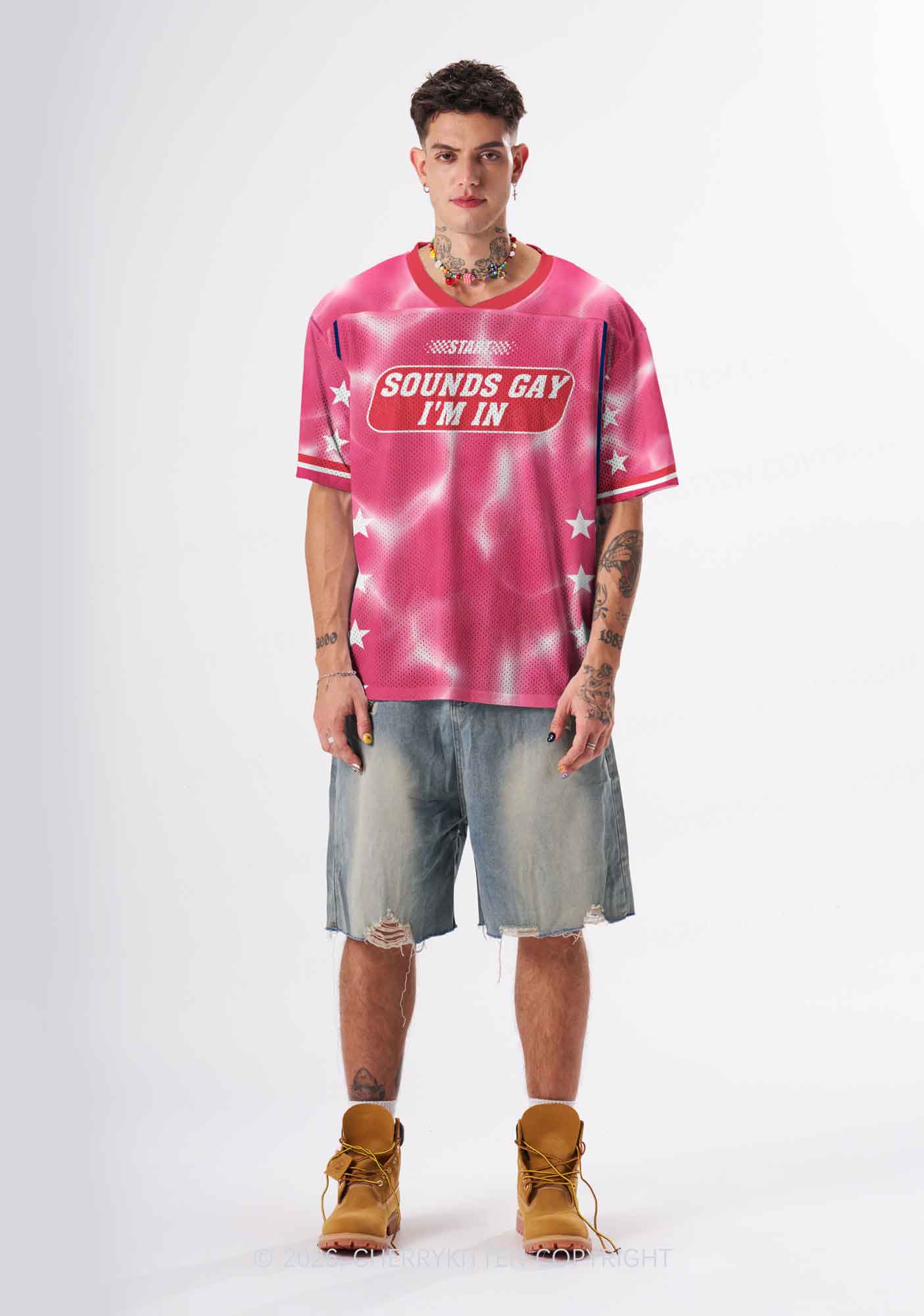 Pink Sounds Gay Im In Pride Y2K Sport Jersey Shirts Cherrykitten