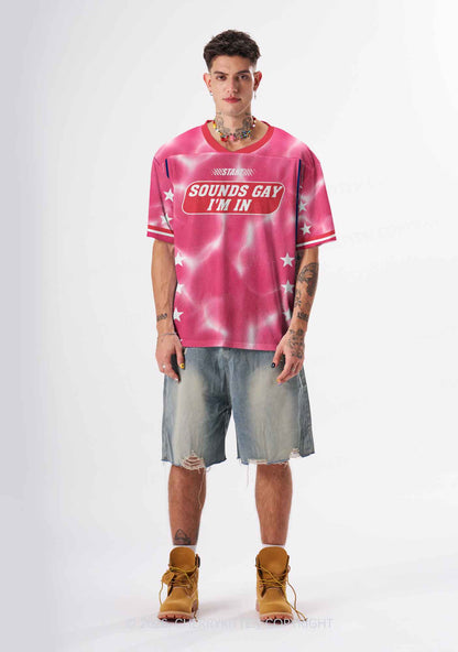 Pink Sounds Gay Im In Pride Y2K Sport Jersey Shirts Cherrykitten