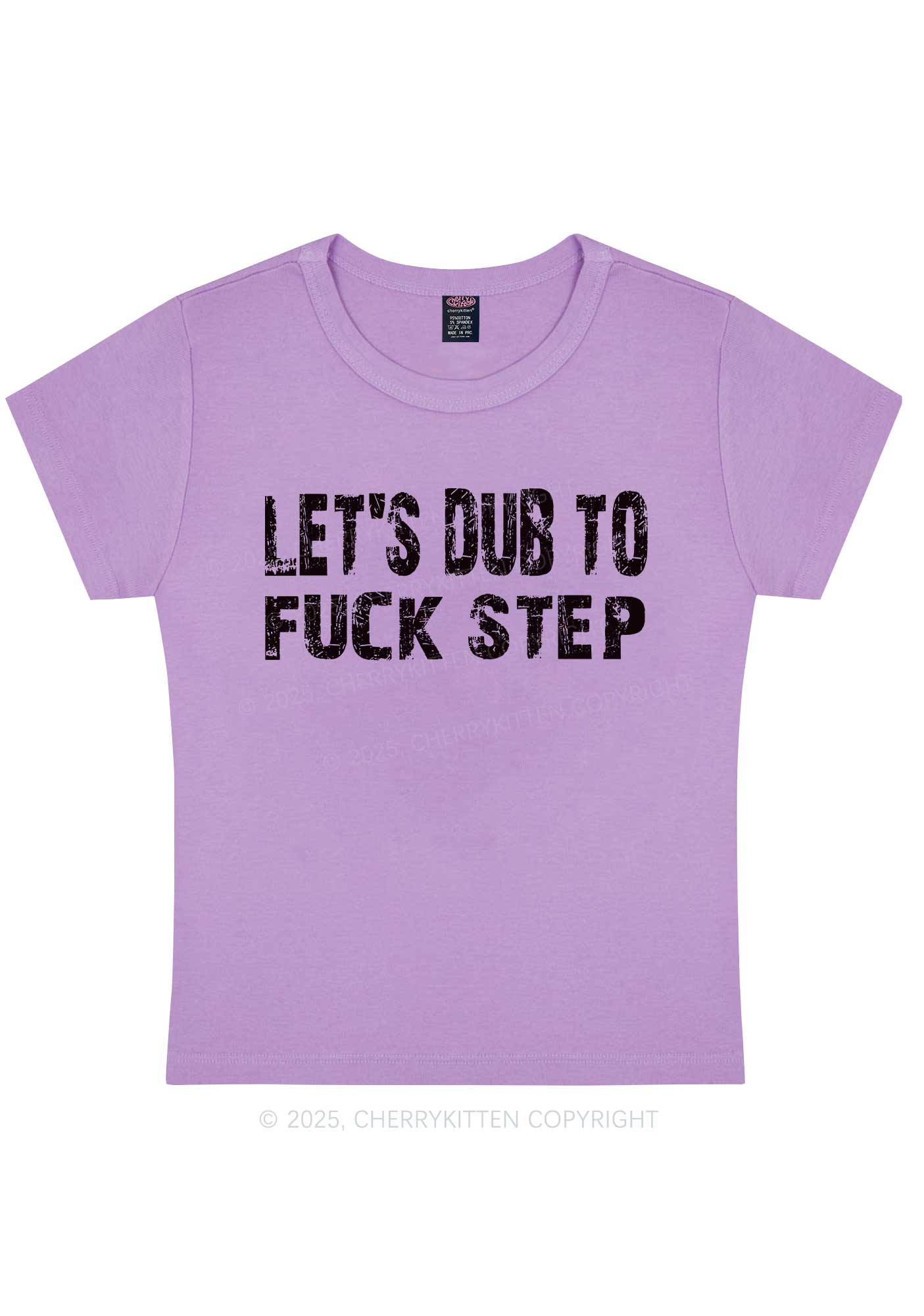 Lets Dub To Step Y2K Baby Tee Cherrykitten