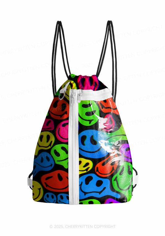 Melting Smile Y2K Drawstring Itabag Backpack Cherrykitten