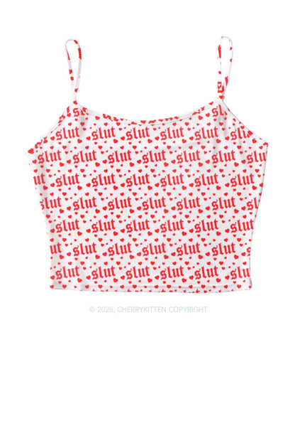 Slxt Red Heart Y2K Mesh Cami Tank Cherrykitten