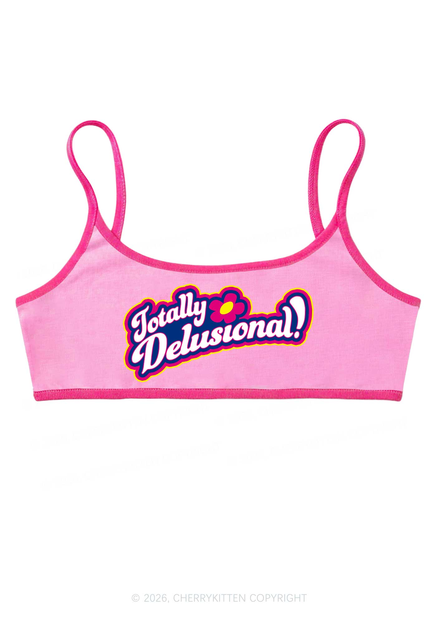 Totally Delusional Y2K Super Crop Cami Cherrykitten