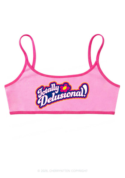 Totally Delusional Y2K Super Crop Cami Cherrykitten