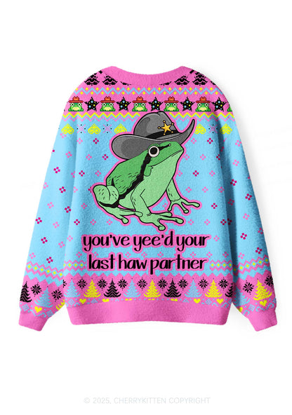 Your Last Partner Y2K Christmas Cardigan Knit Sweatshirt Cherrykitten