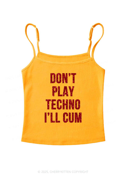 Glitter Dont Play Techno Y2K Spaghetti Strap Cami Cherrykitten
