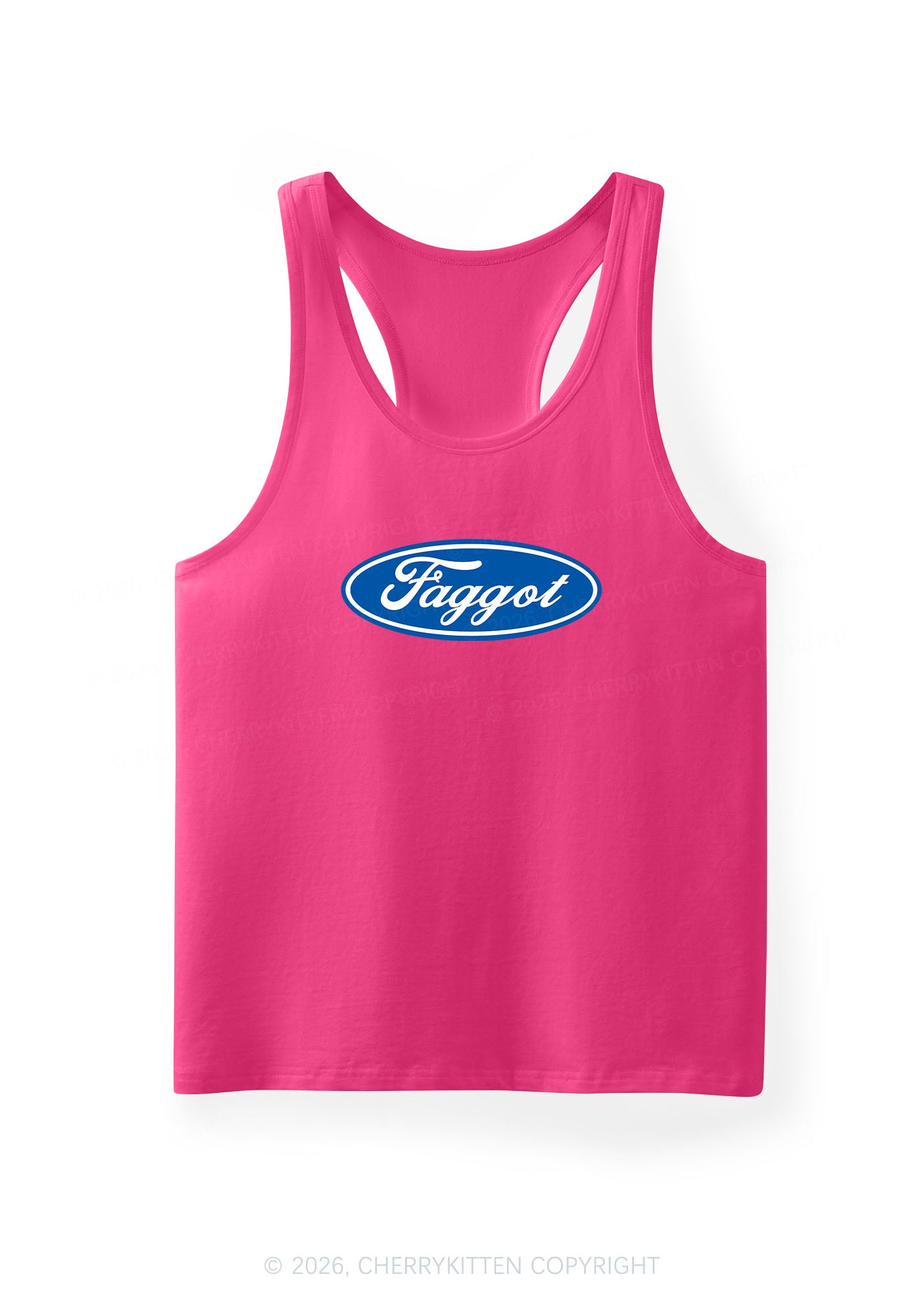 Faggot Pride Y2K Men Racerback Tank Top Cherrykitten