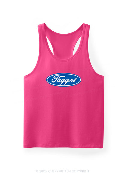 Faggot Pride Y2K Men Racerback Tank Top Cherrykitten