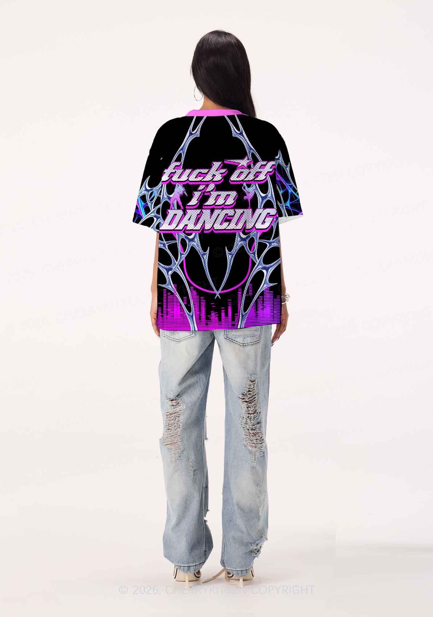 Fxxk Off Im Dancing Y2K Sport Jersey Shirts Cherrykitten