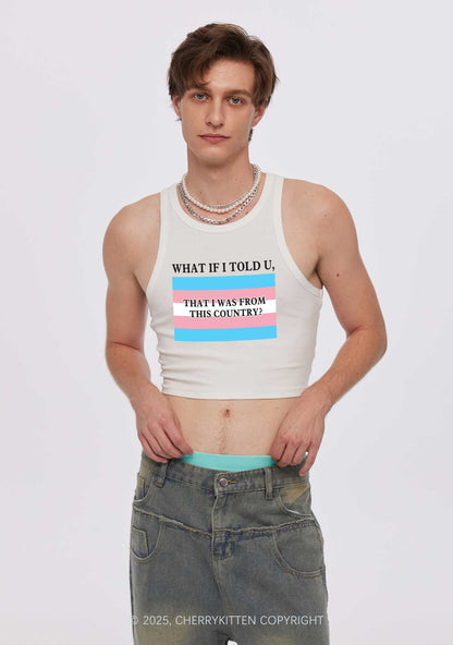 I Was From This Country Y2K Crop Tank Top Cherrykitten