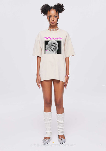 Doll For President Y2K Shirts Washed Tee Cherrykitten