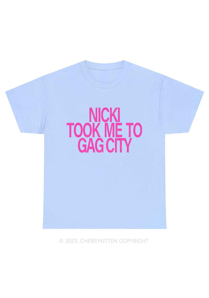 Took Me To Gag City Y2K Chunky Shirt Cherrykitten