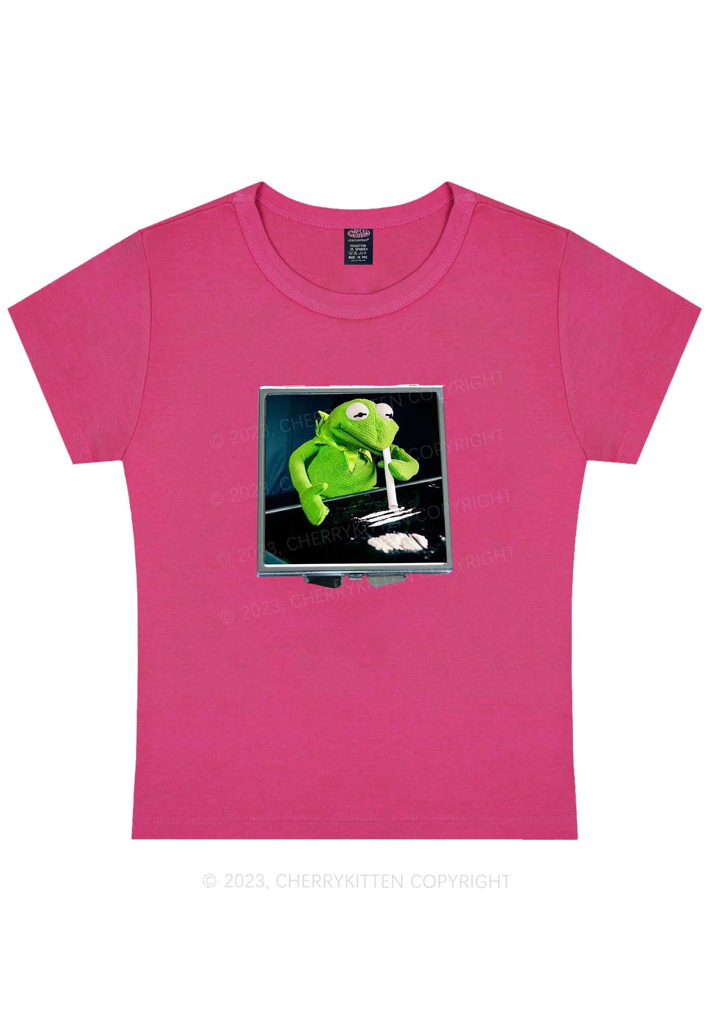 Curvy Special Cola Frog Y2K Baby Tee Cherrykitten
