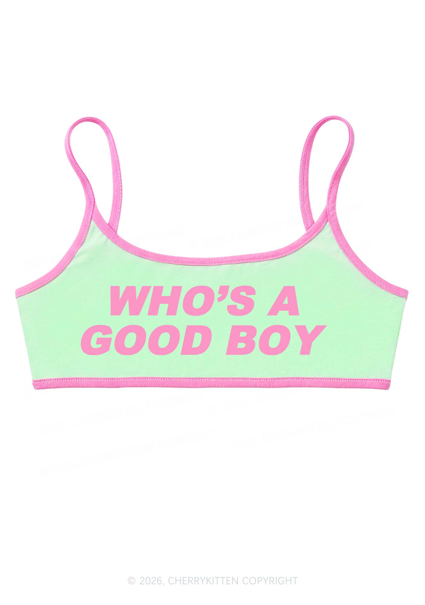 Whos A Good Boy Y2K Super Crop Cami Cherrykitten