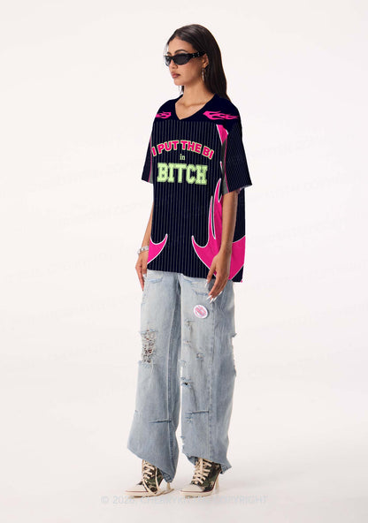 I Put The Bi In Bxxch Pride Y2K Sport Jersey Shirts Cherrykitten
