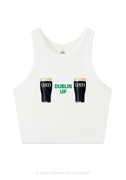 Dublin Up St Patricks Y2K Crop Tank Top Cherrykitten