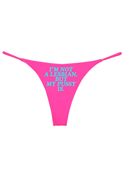 Im Not A Lesbian Pride Y2K Bikini String Thong Cherrykitten