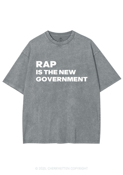 Rap Government Y2K Shirts Washed Tee Cherrykitten