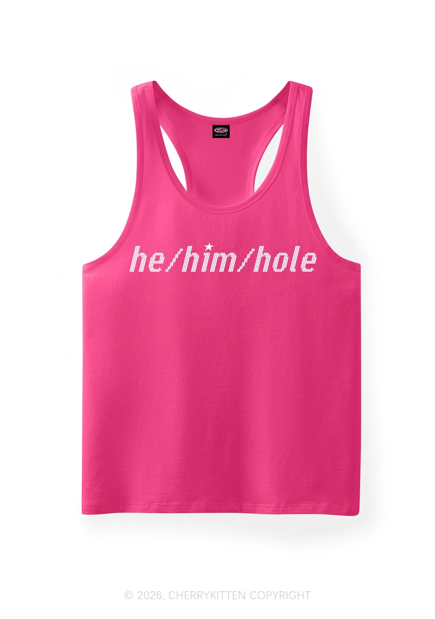 He Him Hole Pride Y2K Men Racerback Tank Top Cherrykitten