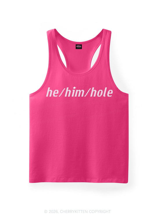He Him Hole Pride Y2K Men Racerback Tank Top Cherrykitten