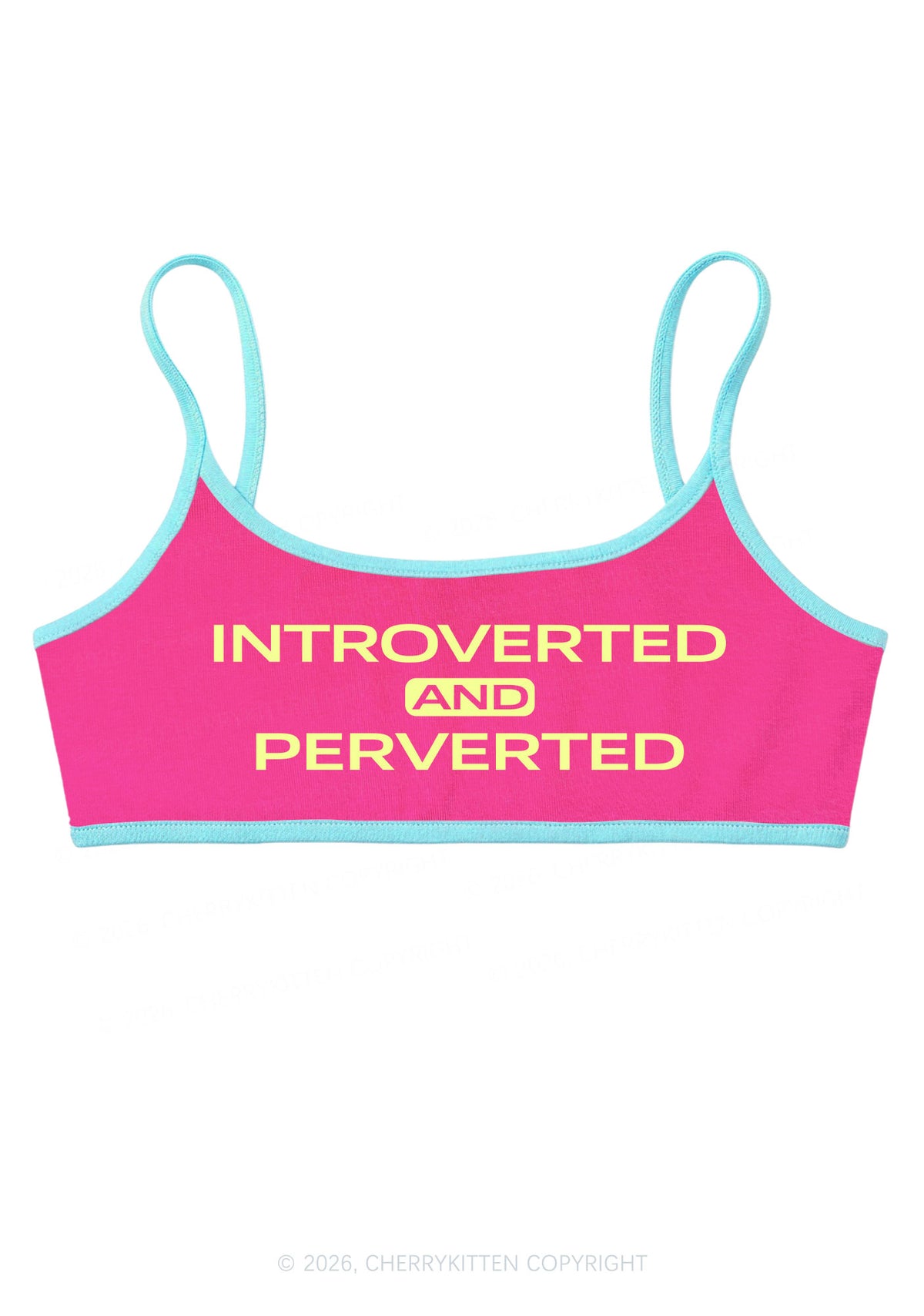 Introverted And Perverted Y2K Super Crop Cami Cherrykitten