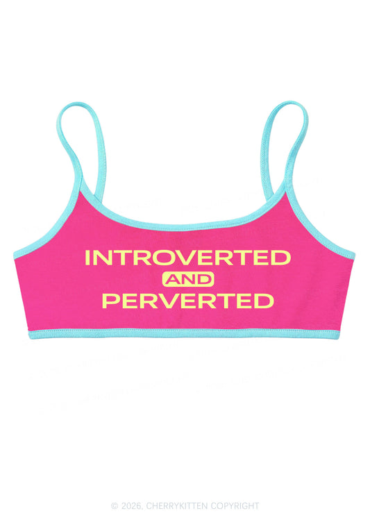 Introverted And Perverted Y2K Super Crop Cami Cherrykitten
