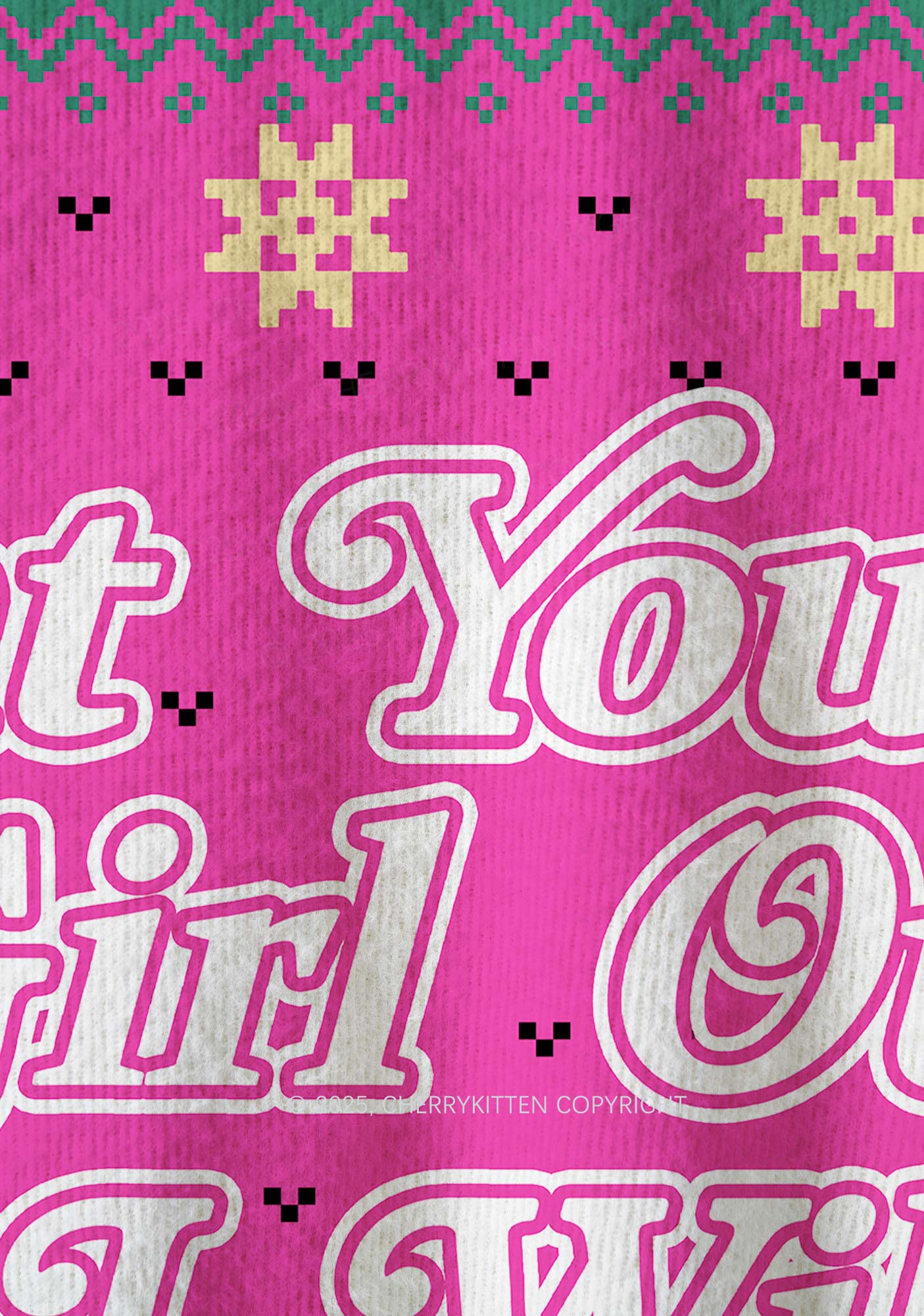 Eat Your Girl Out Pride Y2K Christmas Knit Sweatshirt Cherrykitten