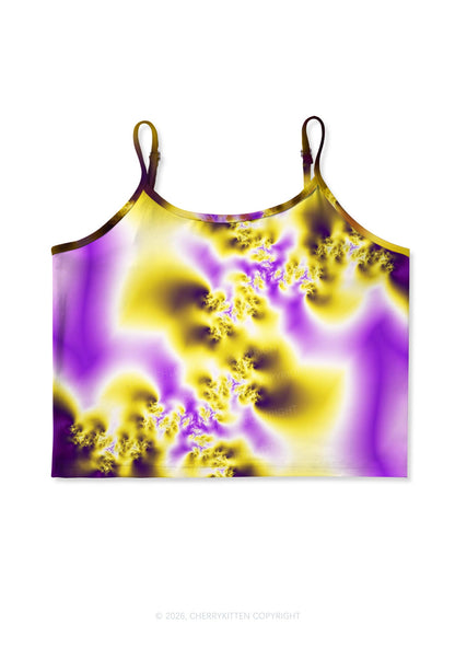 Nonbinary Thermal Pride Y2K Print Cami Crop Top Cherrykitten