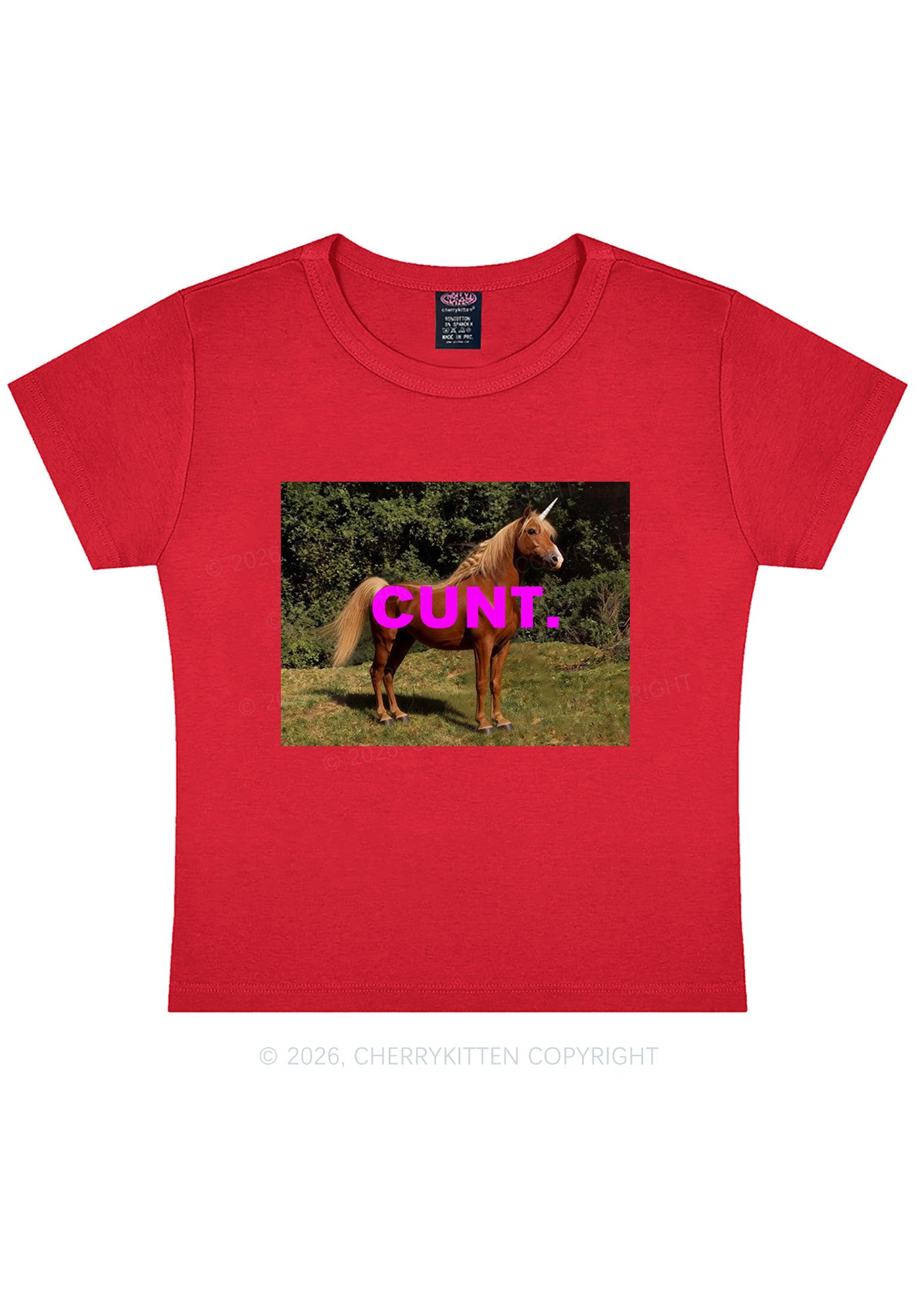 Custom Photo Cxxt Y2K Baby Tee Cherrykitten