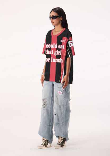 Eat That Girl For Lunch Pride Y2K Sport Jersey Shirts Cherrykitten