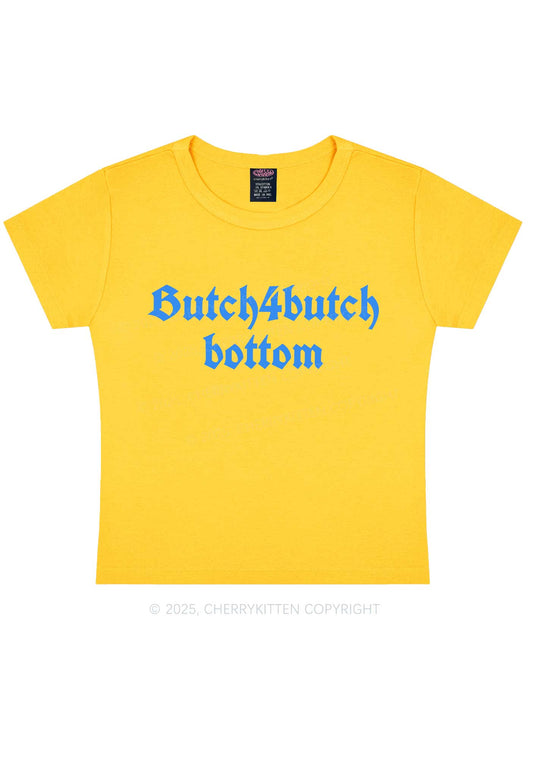 Butch Bottom Pride Y2K Baby Tee Cherrykitten