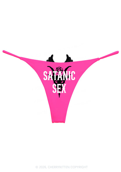 Halloween Satanic Sx Y2K Goth Angel Wings Bikini String Thong Cherrykitten