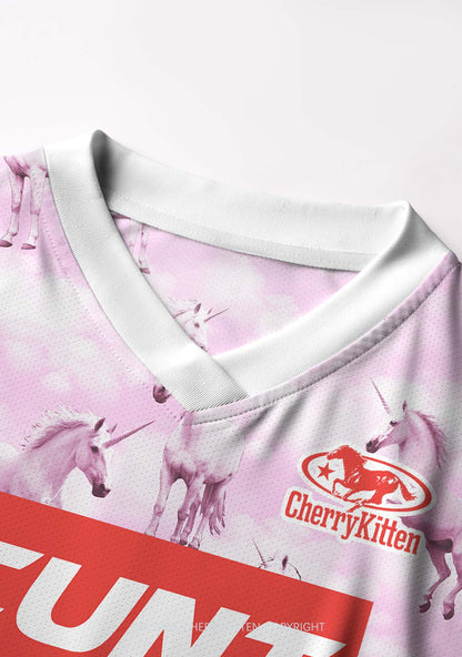 Cxxt Horse Y2K Crop Football Jersey Shirts Cherrykitten