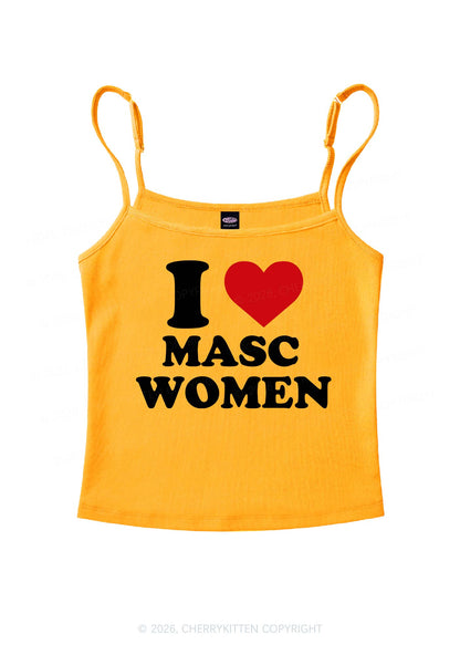 I Love Masc Women Pride Y2K Spaghetti Strap Cami Cherrykitten