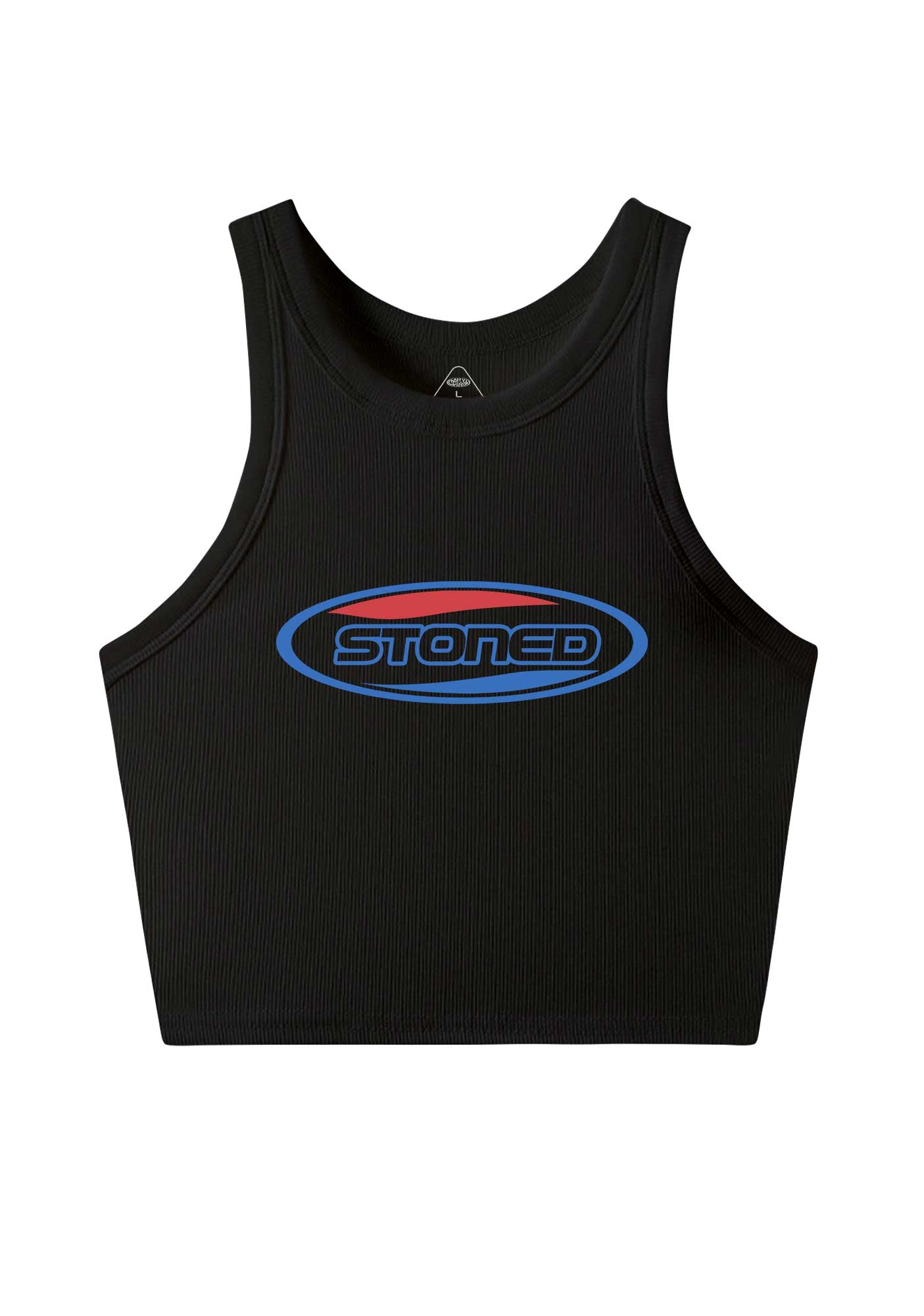 Stoned Slogan Y2K Crop Tank Top Cherrykitten