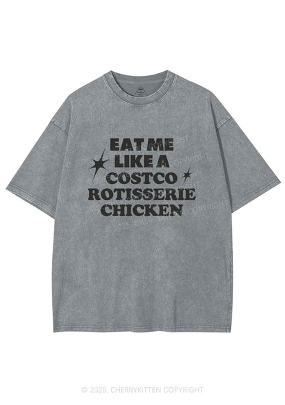 Eat Me Like Chicken Y2K Shirts Washed Tee Cherrykitten