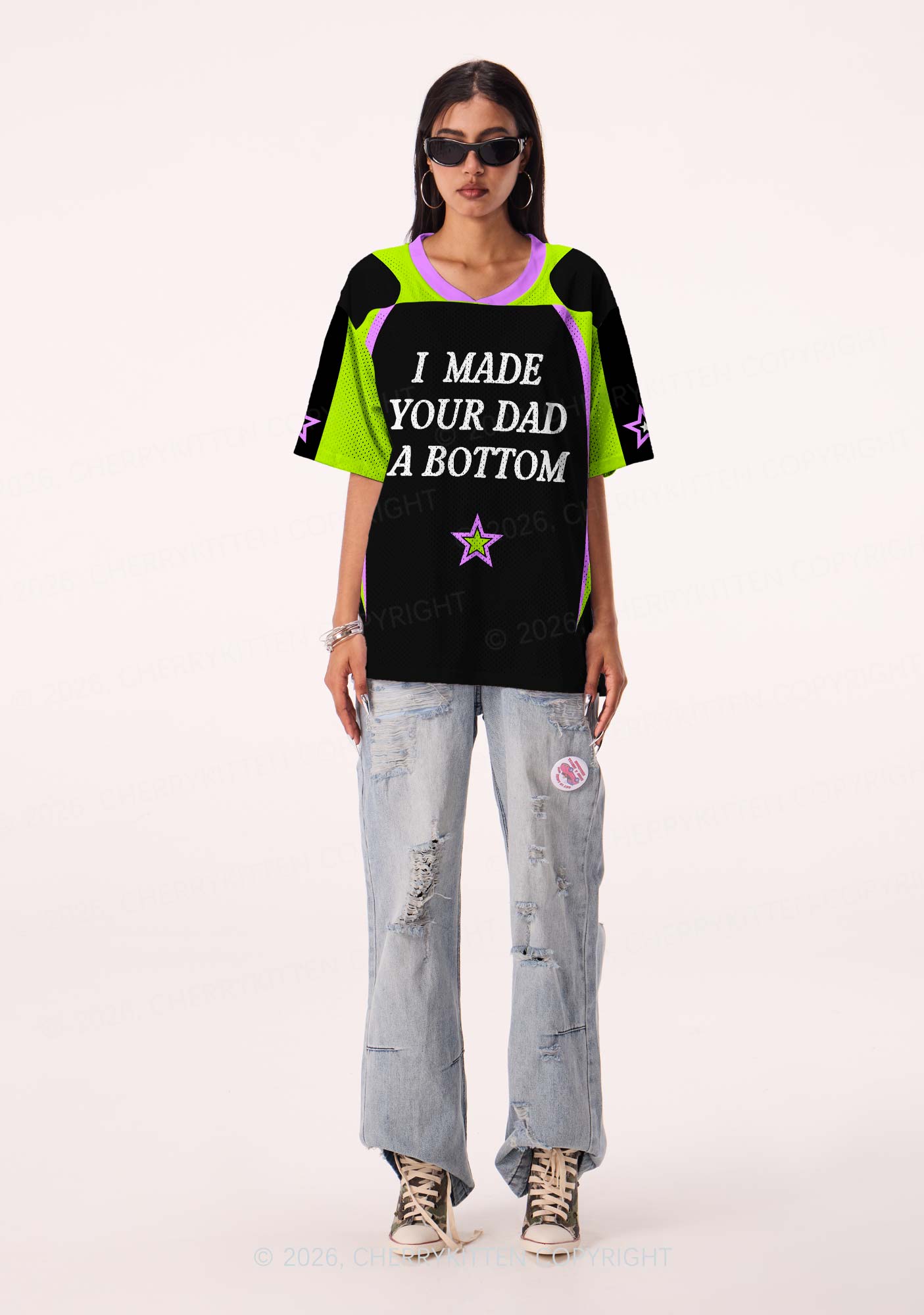 I Made Your Dad A Bottom Pride Y2K Sport Jersey Shirts Cherrykitten