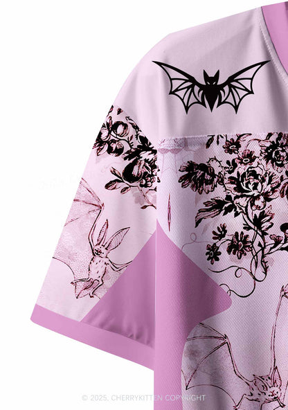 Custom Pink Bat Y2K Crop Sport Jersey Shirts Cherrykitten