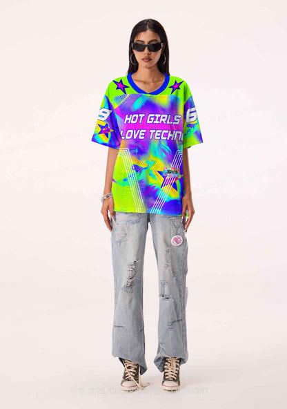 Hot Girls Love Techno Thermal Y2K Sport Jersey Shirts Cherrykitten