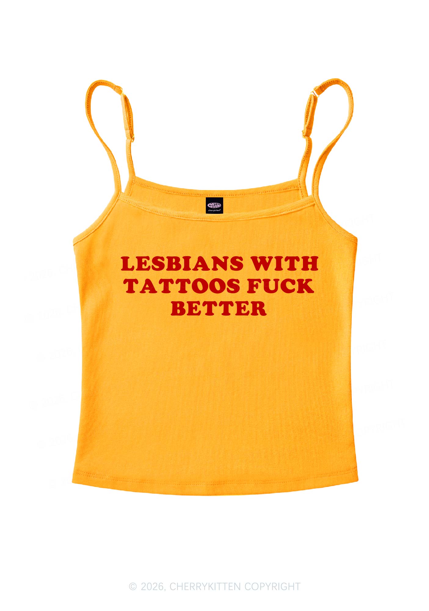 Lesbians With Tattoos Pride Y2K Spaghetti Strap Cami Cherrykitten